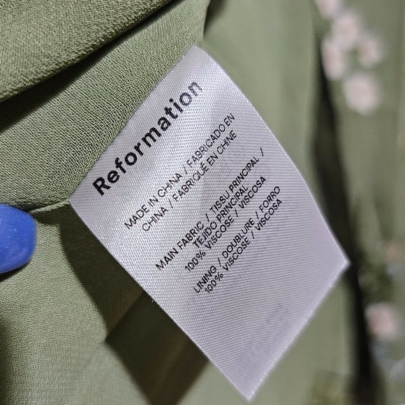 Reformation Green Floral Midi Dress - Picture 9 of 14